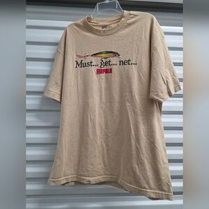 Rapala Tan Graphic Tee for Men Size Xl